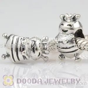 European Bee Charm Queen Bee Bead 