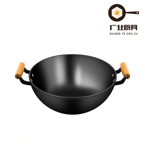 Чугунный вок с двойной ручкой