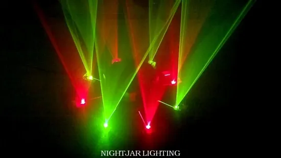 Red And Green Octopus Scanning Laser Light Dance Halls Disco Light