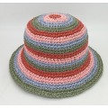 Crochet Multicolor Paper Multicolor Hat Hat