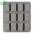 Savon en Silicone 12 Cavités Rectangle Bar Savon Moule