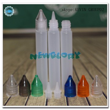 15ml pen shape glue cap bottle unicorn dropper bottle for smoke oil e liquid with screw cap