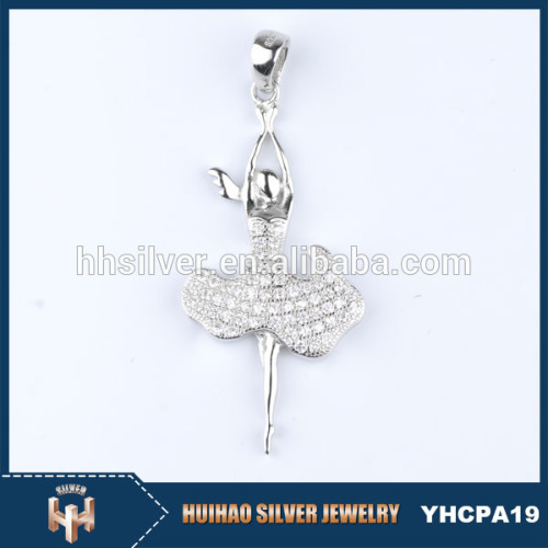 promotion!!!cheap wholesale western style funky jewelry silver dancer pendant for girls