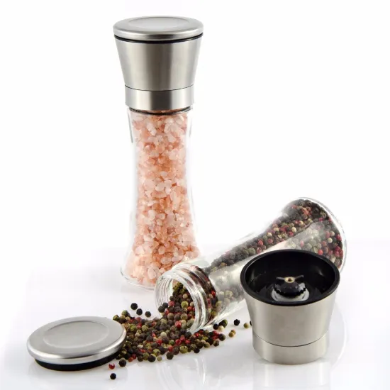 New Stainless Steel Pepper Grinder Easy Salt Spice Herb Mills Shaker Spice & Salt Container Condiment Jar Holder Kitchen Tools