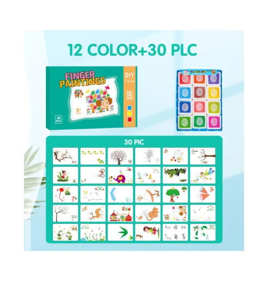 INSHINE Kids Finger Painting Kit: A Comprehensive Drawing Toy Set Including Paper Material