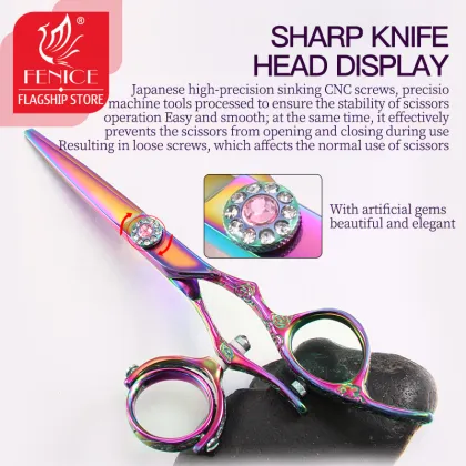 6 Inch Professional Hairdressing Rotary Handle Scissors