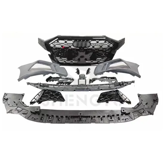 RS3 Front Bumper Assembly with Grille and Rear Diffuser Tail Pipes for Audi A3 2021