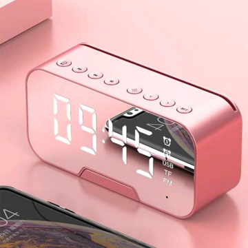 2023 Jam Penggera Tanpa Wayar Reka Bentuk Baru dengan Pembesar suara Bluetooth dan Pemegang Telefon