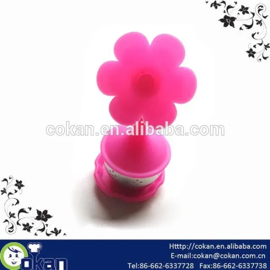 Hot Sale Flower Shape Tea Infuser/Tea Strainer,stainless steel + silicone,CK-TI0080