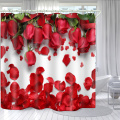 Water barrier hookless shower curtain