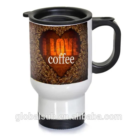 China products Stainless Steel Sublimation Travel Mug with lip