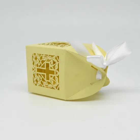 wedding favor box with ribbon for party