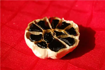 The black garlic The black garlic