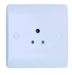 1 Gang 2 AMP Round Pin Unswitched Socket