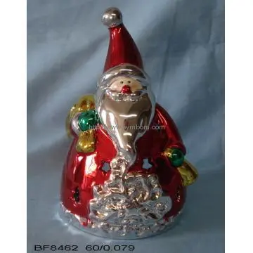 Ceramic Christmas Ornament Red Santa Claus