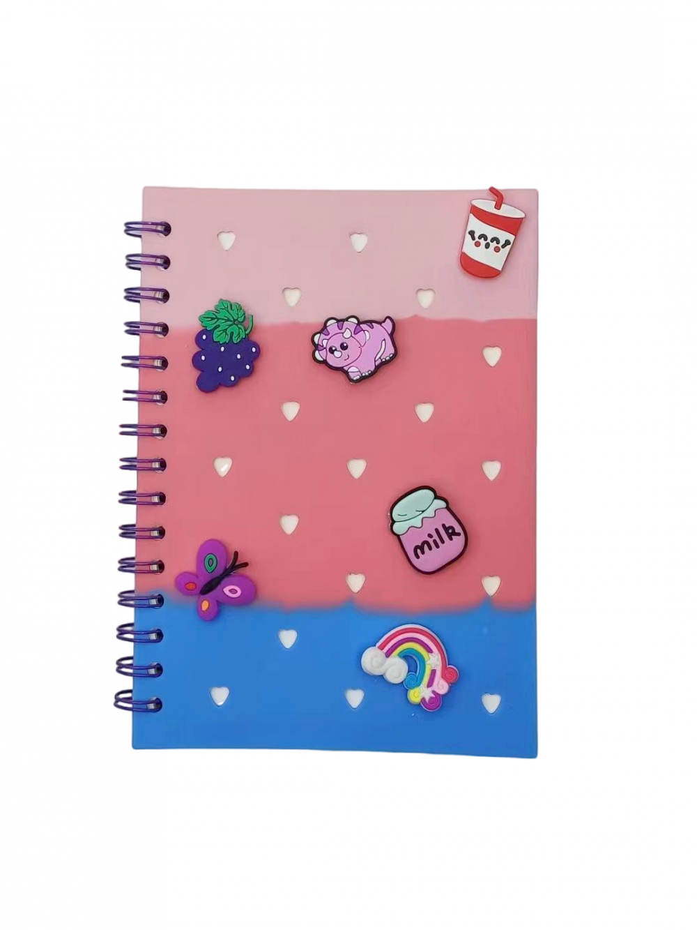 Personalized Custom Fancy Spiral Silicone Notebooks with PVC