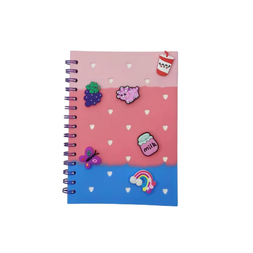 Personalized Custom Fancy Spiral Silicone Notebooks with PVC