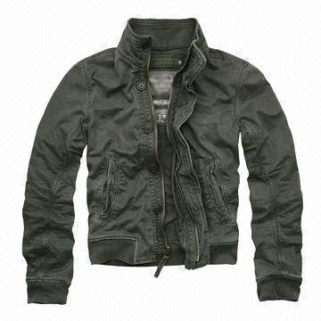 Men's jacket, cotton fabric, garment washed
