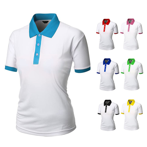 Sommer-Polo-Shirt-Frauen-Stickerei-Anpassung