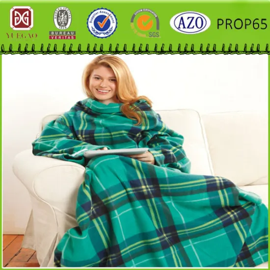 Winter fleece blanket TV blanket blanket with sleeves