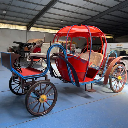 Metal Princess Pumpkin Horse Cart Cinderella Carriage