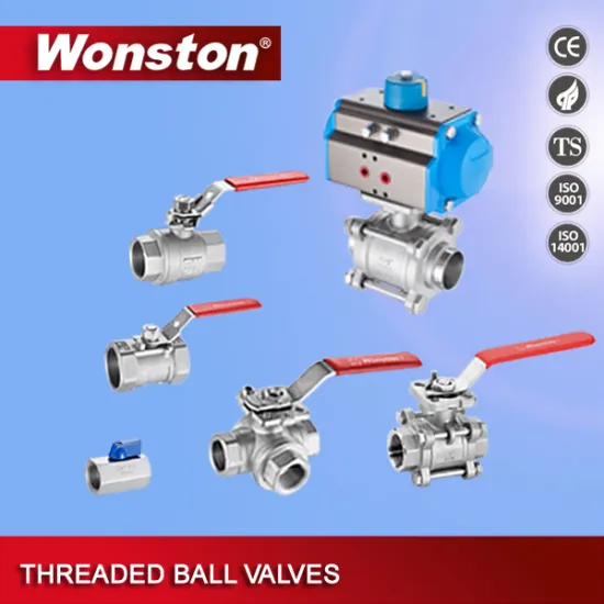 Industrial Factory Stainless Steel Ball Valves with Thread Ends