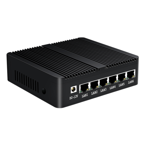 Маршрутизатор Mini PC Fanless с 6LAN RJ45 COM