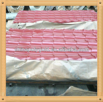 Corrugated roofing sheet in RAL color
