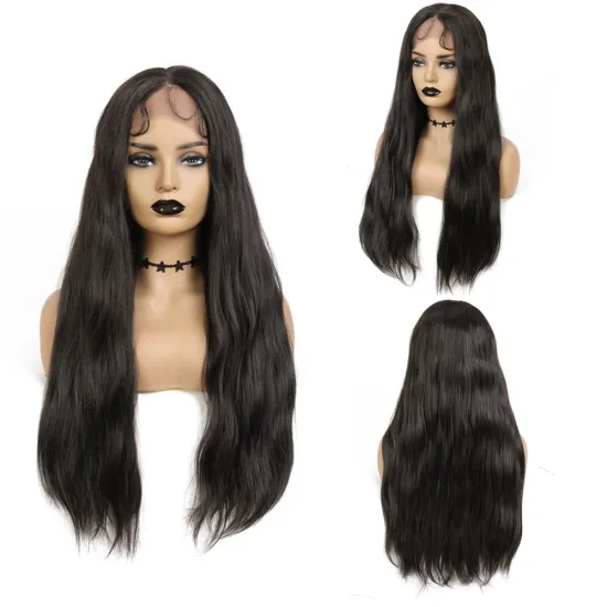 X-TRESS Trendy Grey Wig Natural Wavy Synthetic Lace Front Wigs 24 inch Long Wig with Baby Hair for Women Cosplay Party Hairstyle