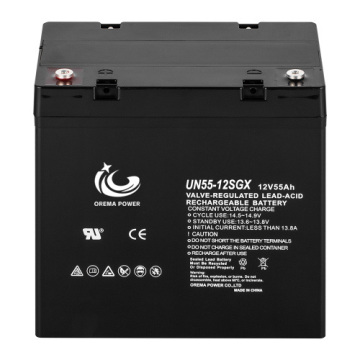 12V55AH Deep Cycle Gel Battery For scooter mower