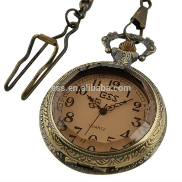 WP013-ESS New Mens White Dial Antique Pocket Watch with Chain Wholesale Pocket Watch