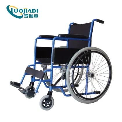 Hospital Furniture Steel Manual Foldable Wheelchair