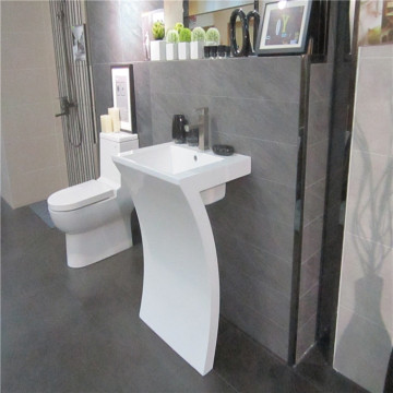 Feste Oberfläche freistehende Badezimmer Eitelkeitsspüle &amp; Sockel Lavabo