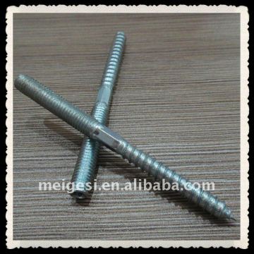 Double thread bolt screw catbon steel zinc plated China manufacturer high quality good price cheaper factory supply
