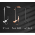 Stainless Steel Wall-Mounted Bathroom Luxury Design Thermostatic Flat Shower Column Supplier