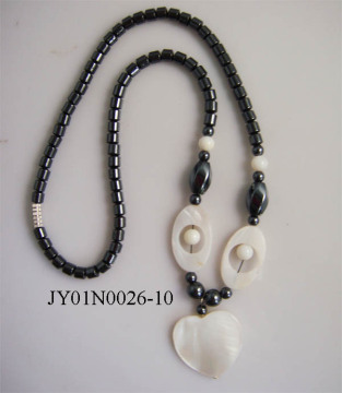 Hematite pearl Shell Necklace