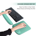 Mint-Green Ergonomic Mouse Pad with Wrist Support