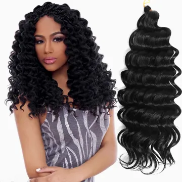 Curly Braiding hair Ocean Wave Synthetic Crochet Hair Extension for  Women