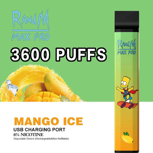 China RandM Max Pro Cartoon Style 3600puffs Disposable 1100mAh Supplier