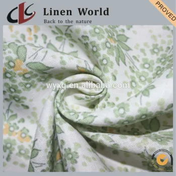 101 100%Linen 14*14 50*54 53/54" Printed Fabric