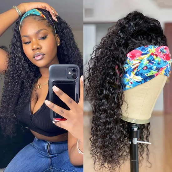 SPARK Wholesale Remy Human Hair Headband Wig,Headband Wig Human Hair For Black Women,180%Density Curly Headband Human Hair Wig