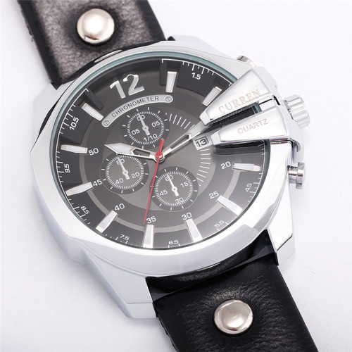 curren logo quartz watch multi color fashion wristwatch