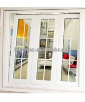 Soundproof window grill design upvc tilt and turn window