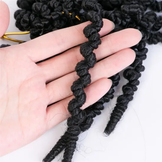 Crochet Hair 8 inch 15 Roots Synthetic Braiding Hair Extensions Ombre color Black Brown Curly Pre-twisted Braids