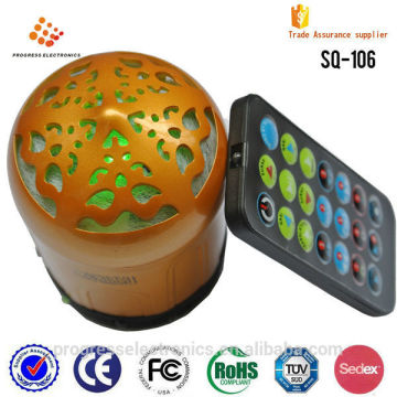 alibaba china supplier for USB mp3 player quran speaker gift with multicolored LED