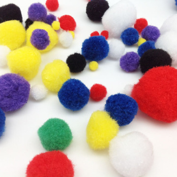1" Assorted Acrylic Pompoms for Crafts and Hobby Supplies
