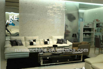 2013 white and brack modern pure leather sofa