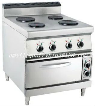 Electric 4-Plate Range with oven(Round Plate)
