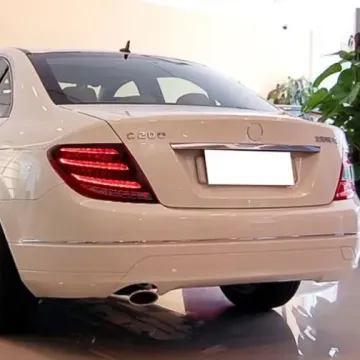 LED Tail Light for Mercedes-Benz W204 C180 C200 C260 C300 (2007-2011) - Clear Lens Black Housing