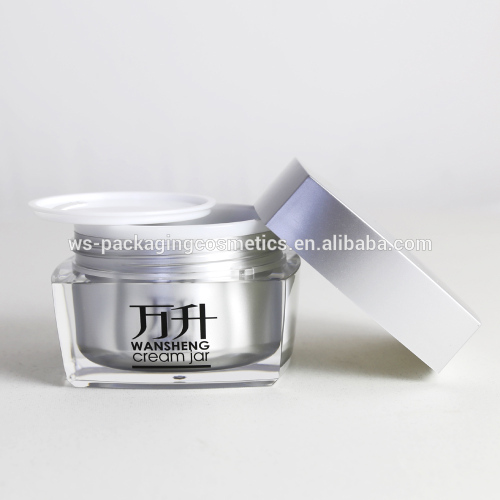 Face Care Cosmetic Acrylic Square Face Care 100G Jar